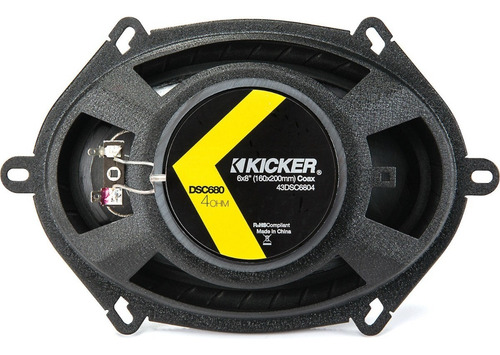 Bocinas Kicker 6x8 5x7 Pulgadas 43dsc6804 + Toallitas Gratis Negro