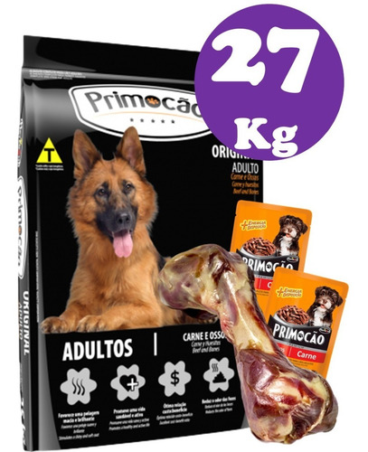Imagen 1 de 2 de Primocao Original Adulto 20+8kg+ Hueso Jamon Serrano+ 2 Pate