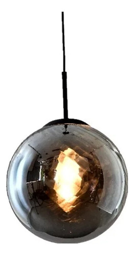 Lámpara Colgante Crisol 30cm Vidrio Humo
