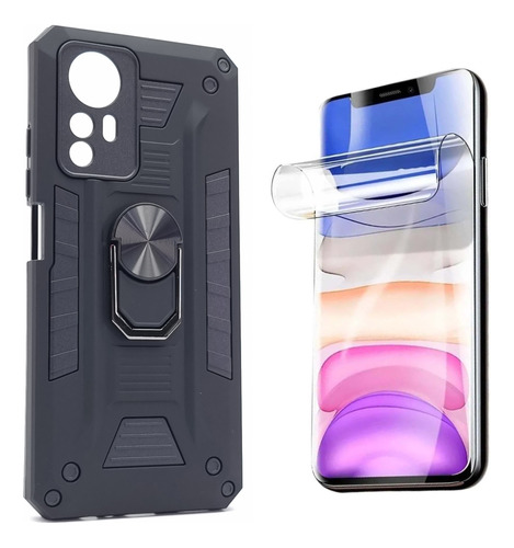 Funda + Mica Para Zte V41 Smart Uso Rudo Case Protector 