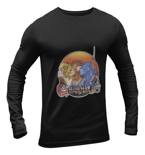 Polera Larga Hombre Thundercats Felinos Algodon Estampado