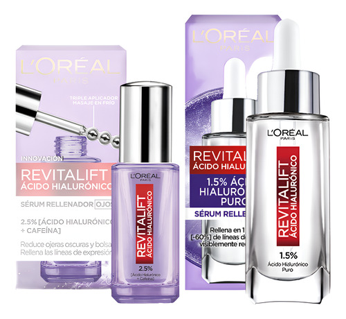 Kit L'oréal Paris Revitalift Ácido Hialurónico Serum Facial