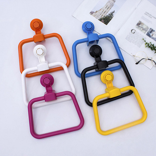 Colgando Toallero Ventosa Anillos De Toalla Para Baño Negro