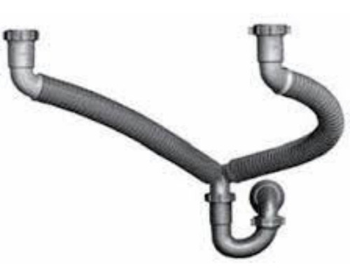Sifón Doble Para Cocina Coflex Fácil Instalación