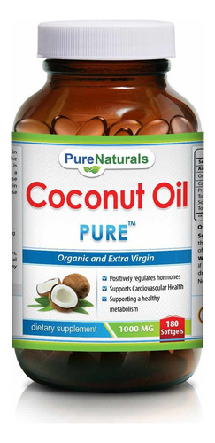 Pure Naturals Orgnico & Aceite De Coco Virgen Extra1000mgapo