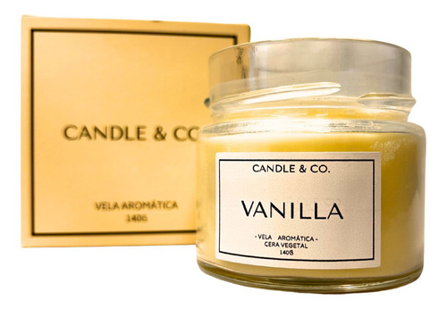 Vela Perfumada 140g Em Vidro Com Tampa De Aluminio | Vanilla