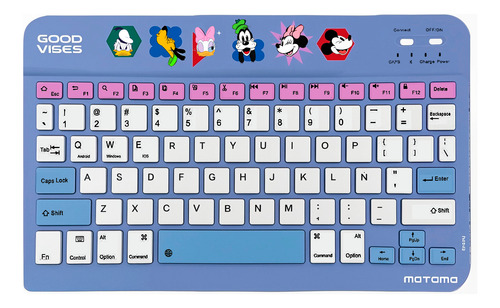 Teclado + Mouse Disney Recargable Dual Bluetooth Minnie