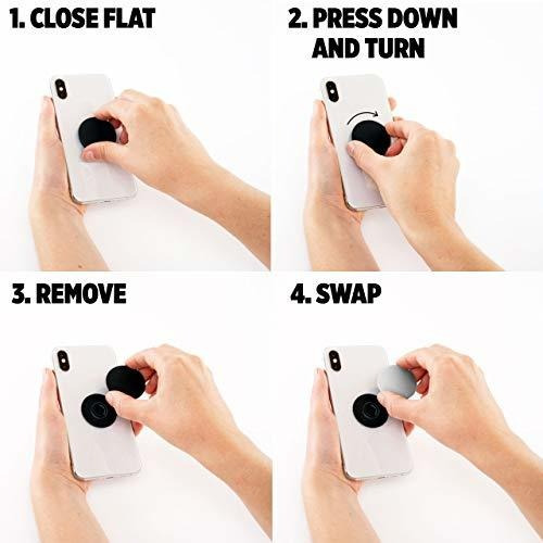 Agarre intercambiable para Tel/éfonos y Tabletas Cruz de Cristo de marr/ón PopSockets PopGrip