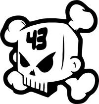 Comprar Calco Ken Block Calavera #43 - 26 X 25 Cm Graficastuning