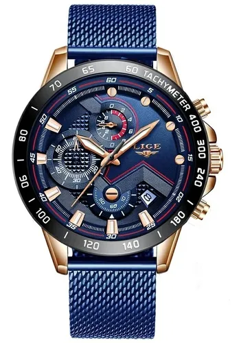 Reloj Hombre Elegante Marca Lige Calidad De Lujo