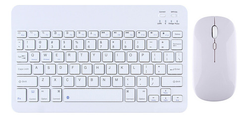 Mini Teclado Mouse Recargable Bt Rgb Tablet Celular Pc Xinua Teclado Blanco
