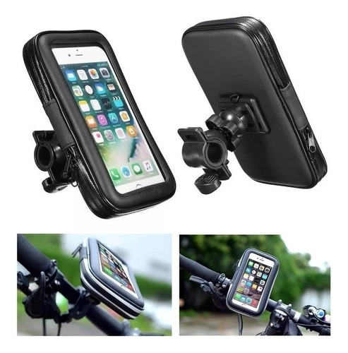 Soporte Holder Funda 360 Celular Gps Moto Bici Impermeable