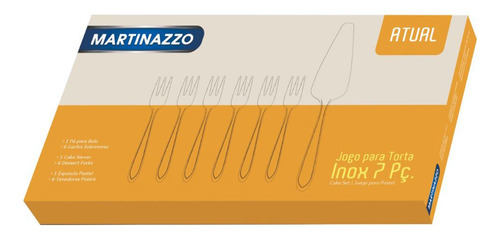 Pala Y 6 Tenedores De Torta Acero Inoxidable, Atual Martinaz