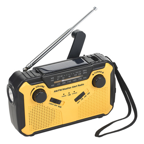 Equipo De Radio Led Crank Fm Digital Emergency Sos Light Wb