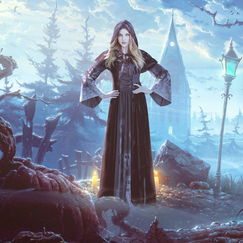 Protauri Disfraz De Bruja Dramática Para Mujer, Vestido Con