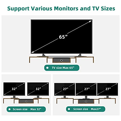 Soporte Triple Monitores Cajón, Soporte Monitor De Com...