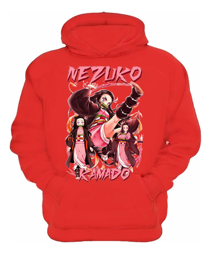 Polerón Canguro Nezuko Kamado, Anime, Moda Actual