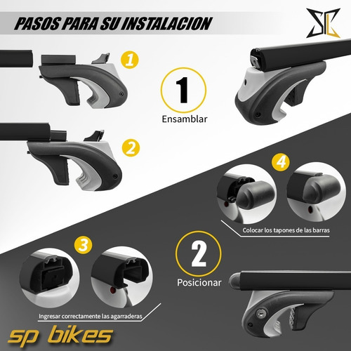 Barras Transversal Portaequipaje Negra C/llave Jeep Renegade