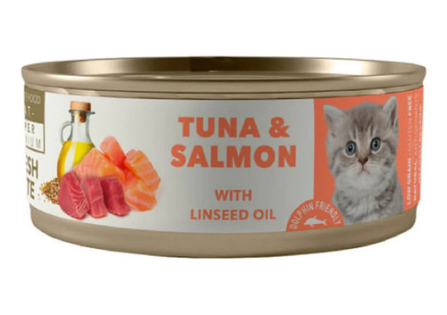 Amity Atún Y Salmón Para Gatitos Lata 80gr