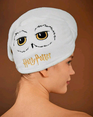 Gorro Secado Cabello Toalla Harry Potter Sheglam Blanco