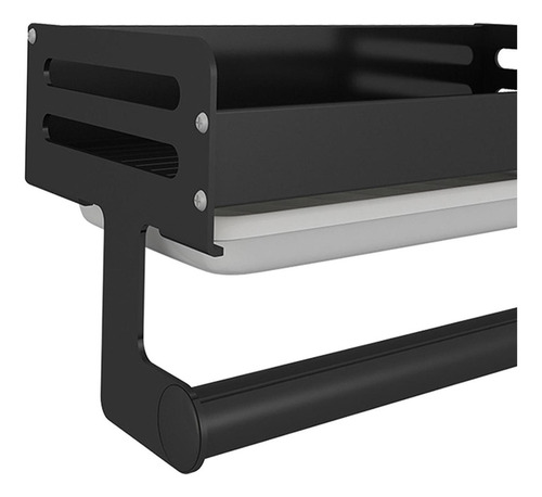 Soporte De Cepillo De Jabón De Esponja De Carrito De Negro