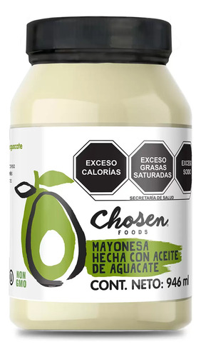 Mayonesa Hecha Con Aceite De Aguacate Chosen Foods 946 Ml
