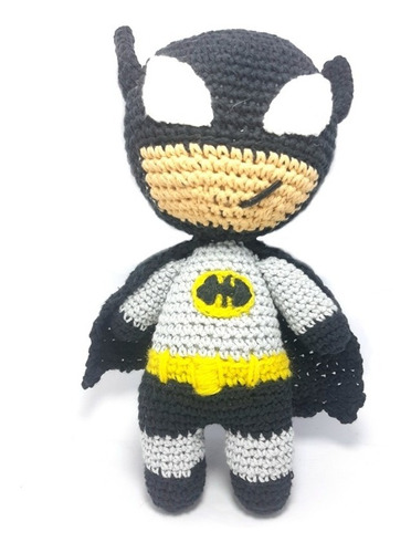 Amigurumi Batman Tejido Artesanal Crochet 27 X 19 Cms | MercadoLibre