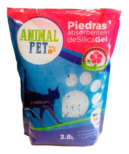 Piedras Sanitarias Silica Gel Floral Animal Pet X 3.8 Lts