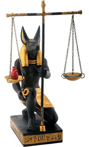 Cumbre Colección Anubis Negro Y Oro Balanza De La Justicia E