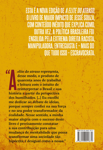 A Elite Do Atraso: Da Escravidão À Ascensão Da Extrema Direita, De Jesse De Souza. Editorial Civilização Brasileira, Capa Mole, Edição 1a Edição Em Português, 2025