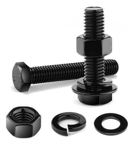 Tornillo De Cabeza Hexagonal Tuercas Arandelas 20 Piezas Ace