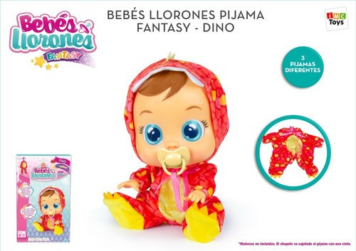 Imagen 2 de 6 de Pijama Ropa Muñeca Cry Babies Dragón