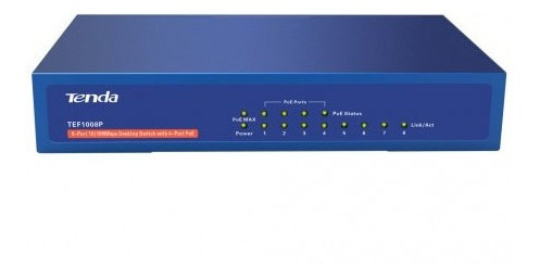 Switch Poe 8 Puertos Tenda - Tef1008p - Hasta 6 Pagos!!