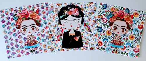 Imagen 3 de 3 de Decoupage Laminas Set Mini Friditas X 6 Laura Craft