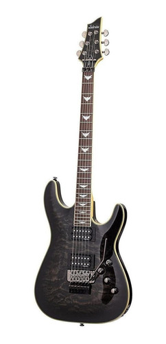 Imagen 1 de 2 de Guitarra eléctrica Schecter Omen Extreme-6 archtop de arce/caoba see-thru black con diapasón de palo de rosa