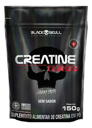 Creatine Turbo - 150g Refil Sem Sabor - Black Skull