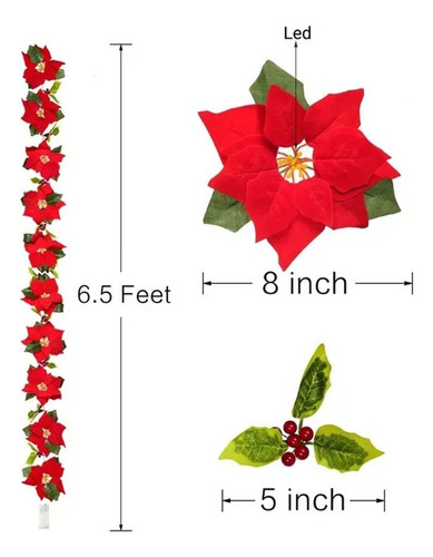 Guirnalda De Navidad Brillante, 2 Unidades, 2 Unidades