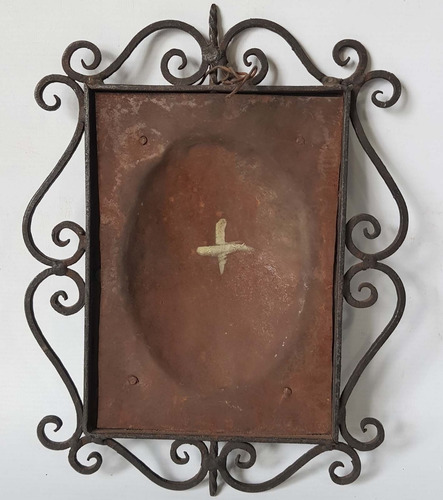 Imagen 2 de 10 de Antiguo Porta Retrato En Hierro Forjado 7o 1432
