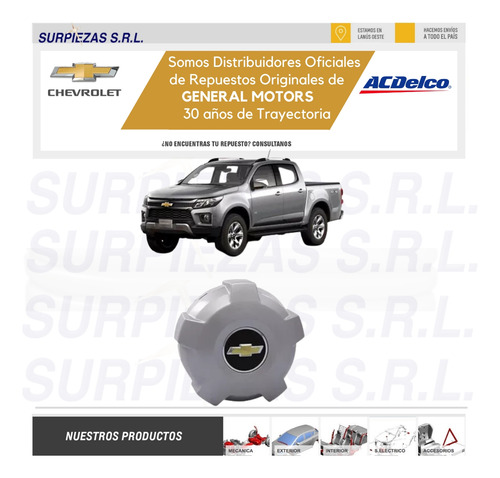Taza Centro S10 Llanta Chapa 2012/ Chevrolet Original