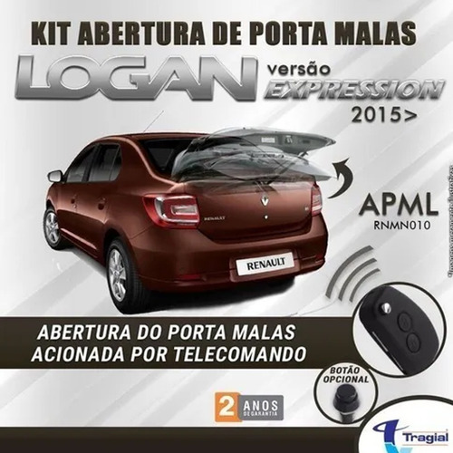 Imagem 2 de 3 de Kit Abertura De Porta Malas Tragial Apml Logan Expression