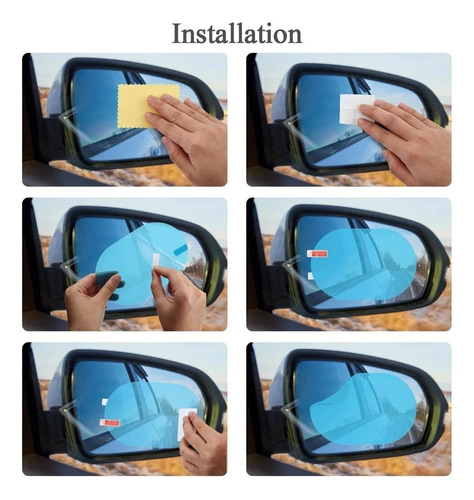 Mica Antiempañamiento Para Espejo Retrovisor, Ventana, 4pzas