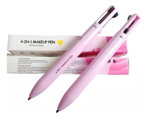 Caneta Maquiadora Makeup Pen 4 Em 1 - Kit Com 2 Unidade