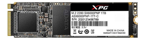 Disco sólido SSD interno XPG ASX6000PNP-1TT-C 1TB