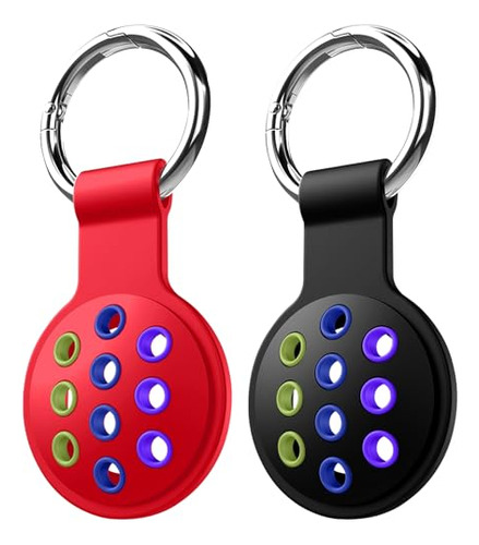 2 Pack Airtag Holder  Keychain, Soft Silicone Case Compat