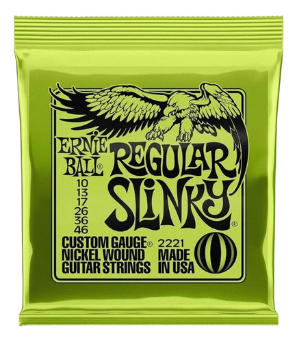 Set De.cuerdas De Guitarra Ernie Ball Regular Slinky