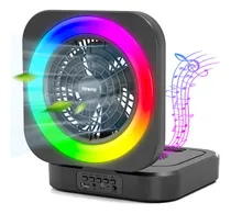 Comprar Bocina Bluetooth Airamp Portátil Multifuncional Con Ventilador Speaker Altavoz Bocinas Inalámbrica Con Led Rgb Soporte 3.5 Mm Aux,disco U, Radio Fm,tws,negro