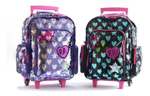 Mochila Carro Lentejuelas Corazones 33783 Cuotas
