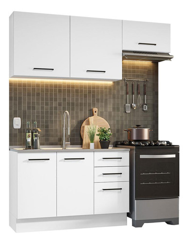 Mueble De Cocina Compacto 180cm Agata Madesa 09 Blanco