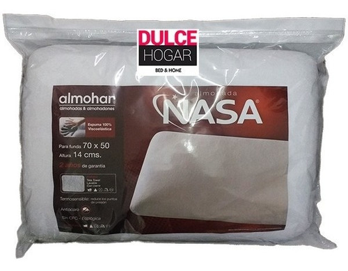 Imagen 6 de 6 de Almohada Inteligente Viscoelastica Nasa Alto 14 Cm Lavable