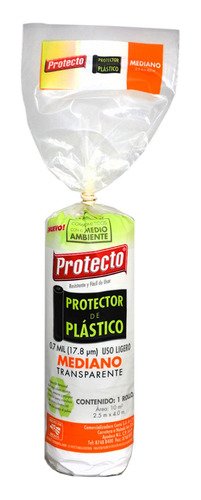 10 Pz- Protecto Protector De Plástico Transparente Mediano